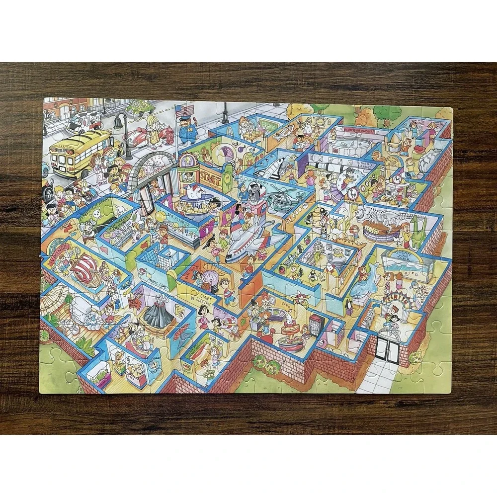 2 Puzzles Treasure Hunt Museum Maze Complete Jigsaw Great American Pc 100-150